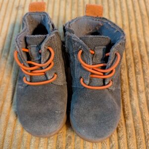 Kids Gray and Orange Boots